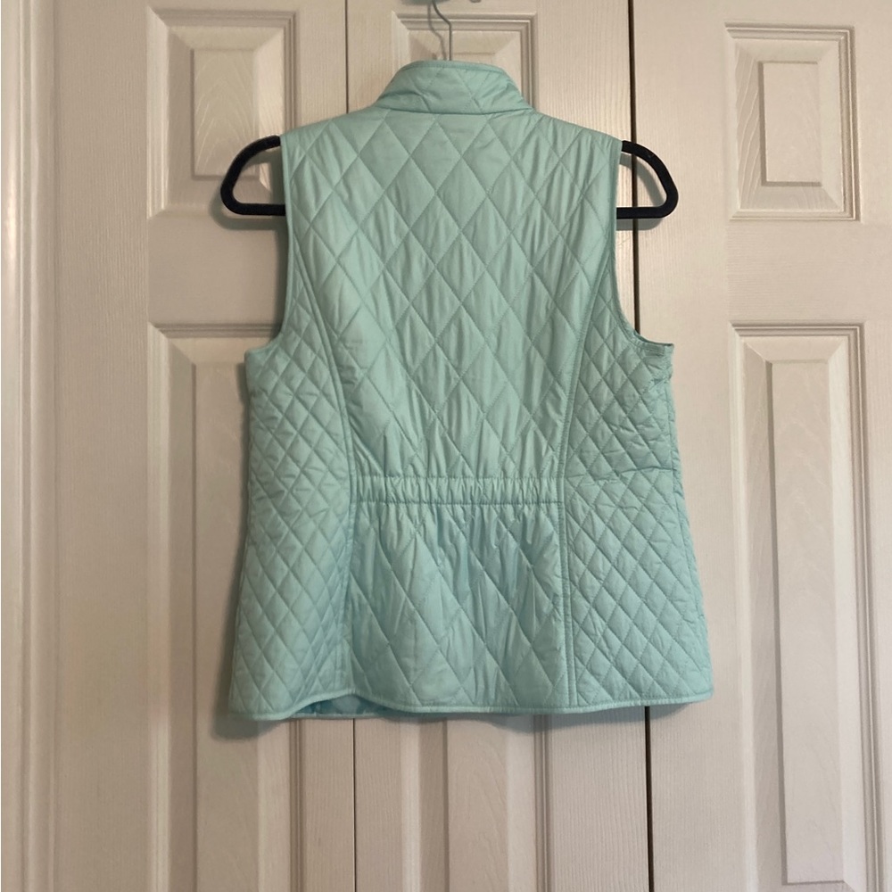 ☘️Talbots Quilted Lightweight Baby Blue Vest - Picture 2 of 4